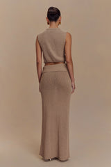 Sloane Knit Maxi Skirt - Latte