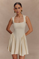 Sharon Scuba Jersey Mini Dress - Ivory