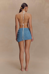 Waverley Metallic Knit Mini Skirt - Blue