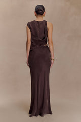 Violeta Maxi Skirt - Dark Chocolate