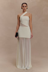 Vashti Cut Out Mesh Maxi Dress - Ivory