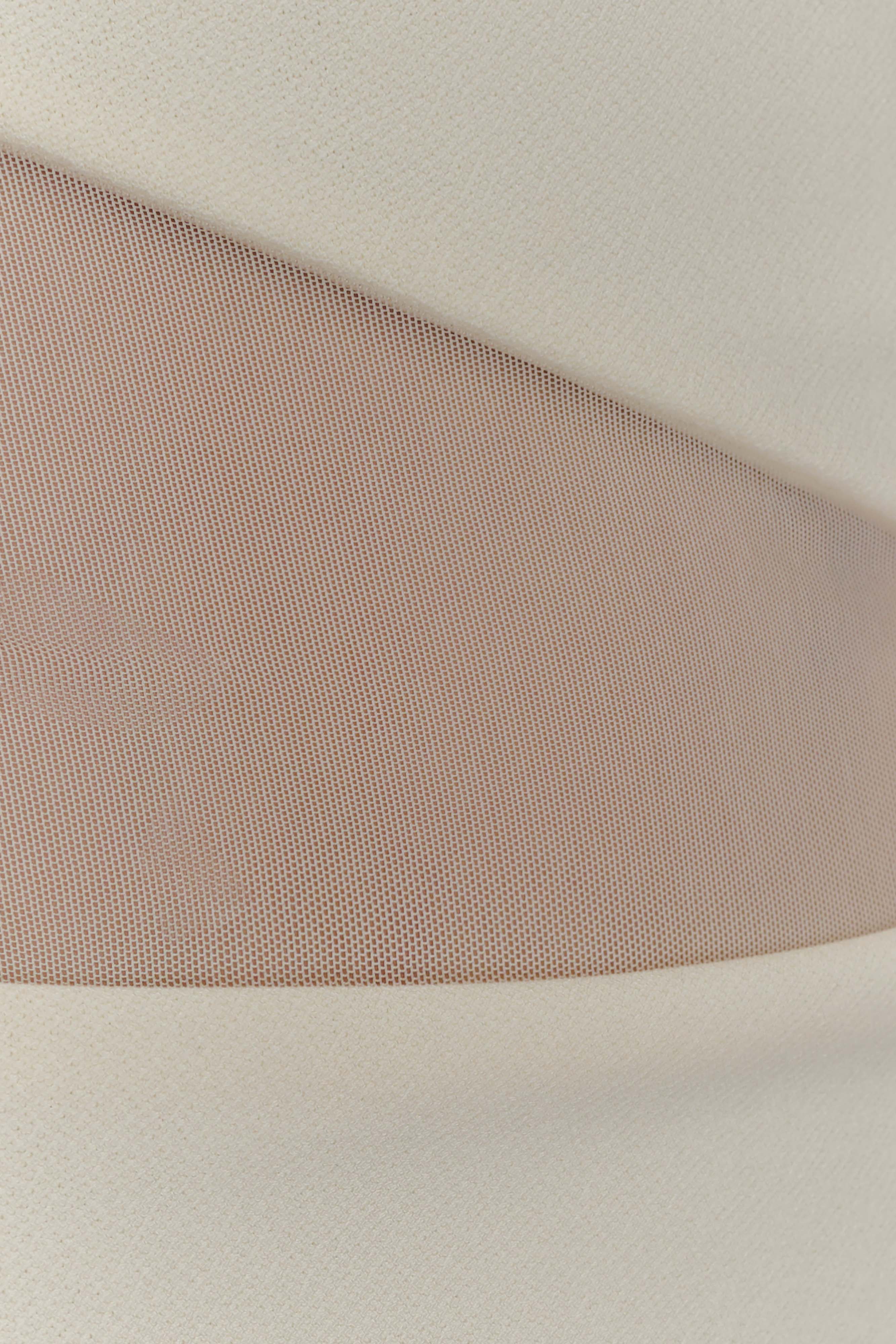 Vashti Cut Out Mesh Maxi Dress - Ivory