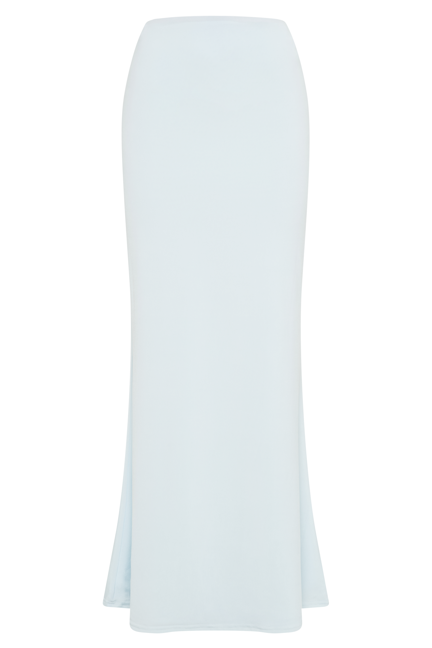 Bruna Slinky Fishtail Maxi Skirt - Sky Blue
