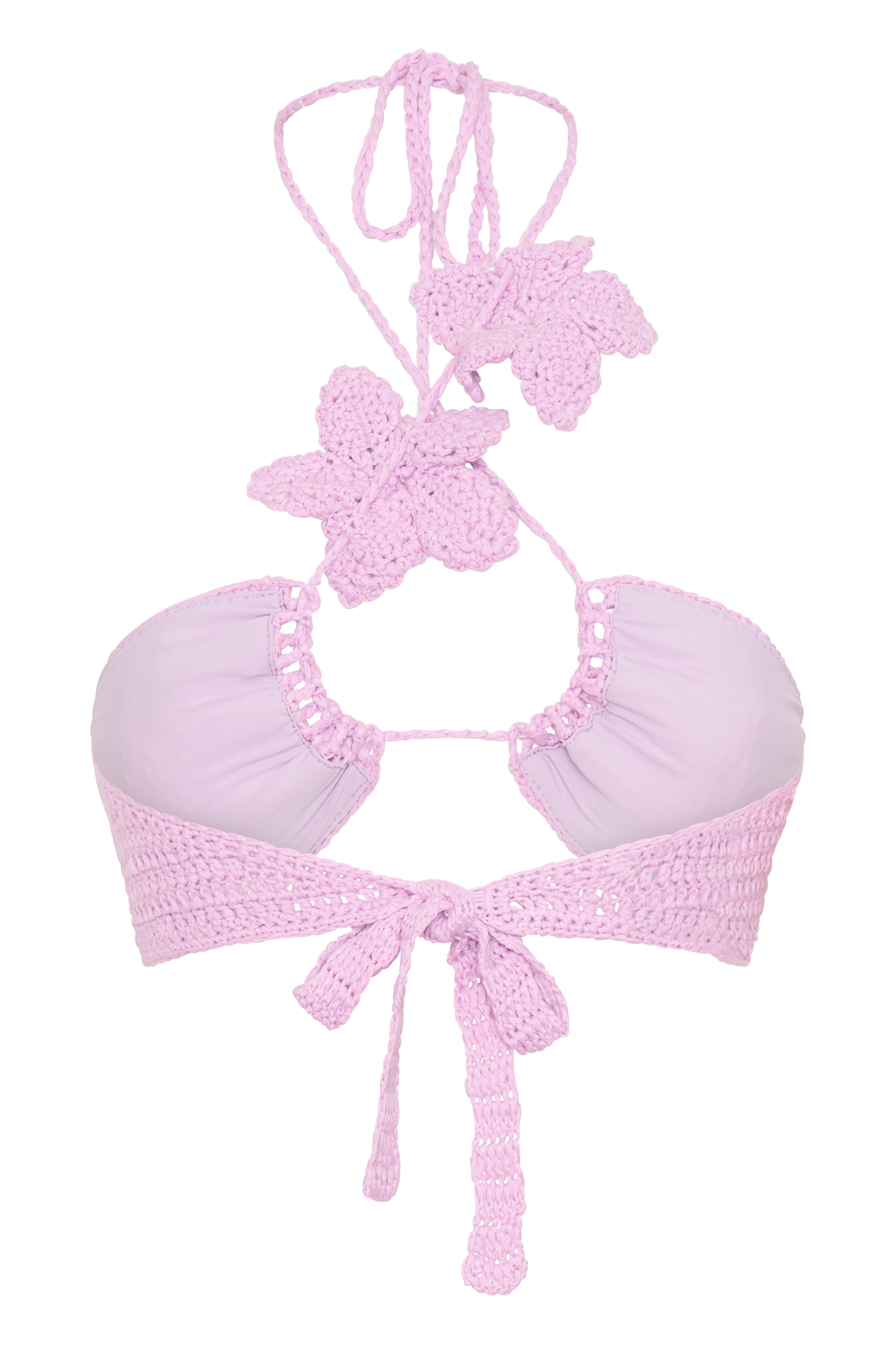 River Floral Crochet Bikini Top - Lilac
