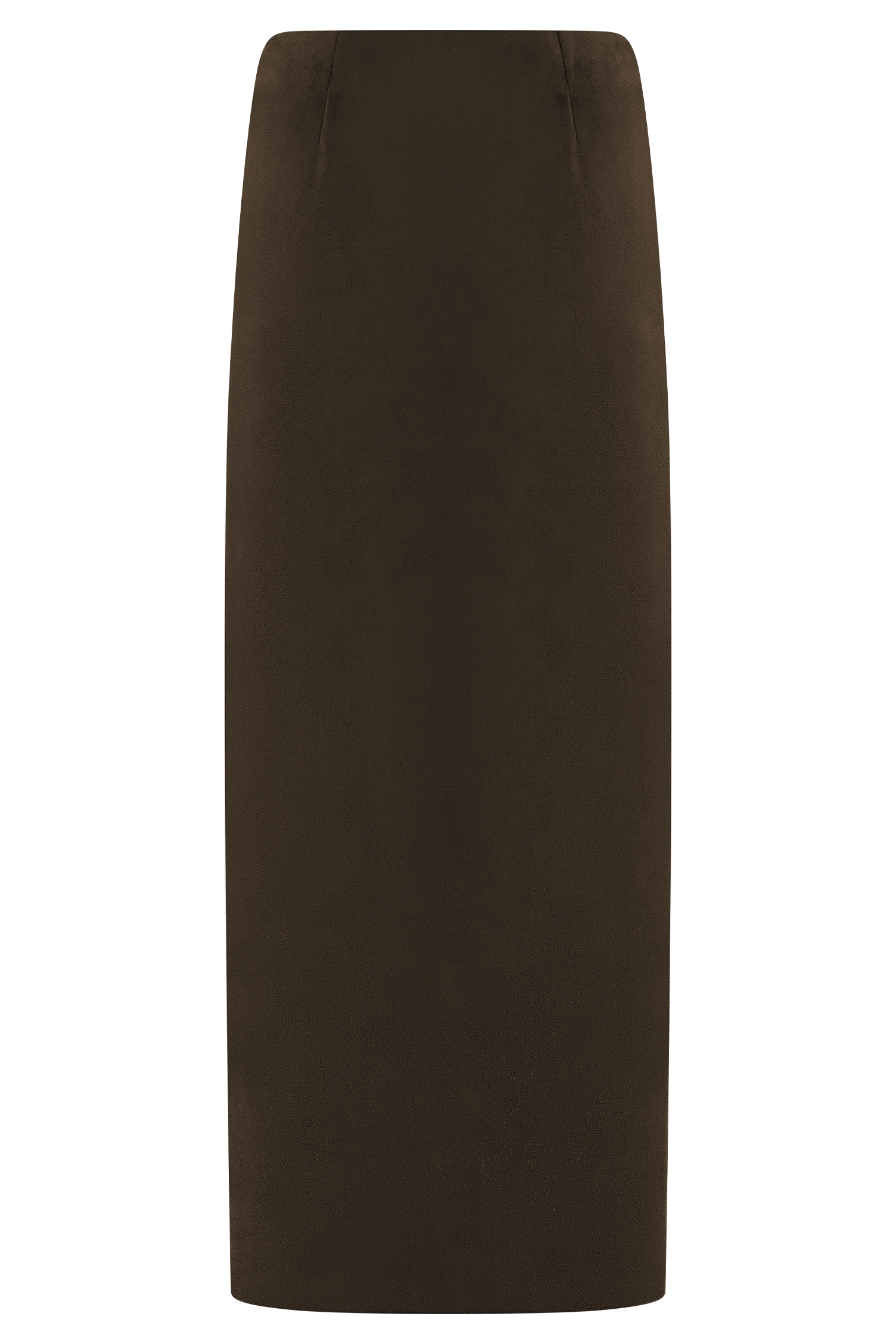 Hayes Faux Suede Midi Skirt - Chocolate