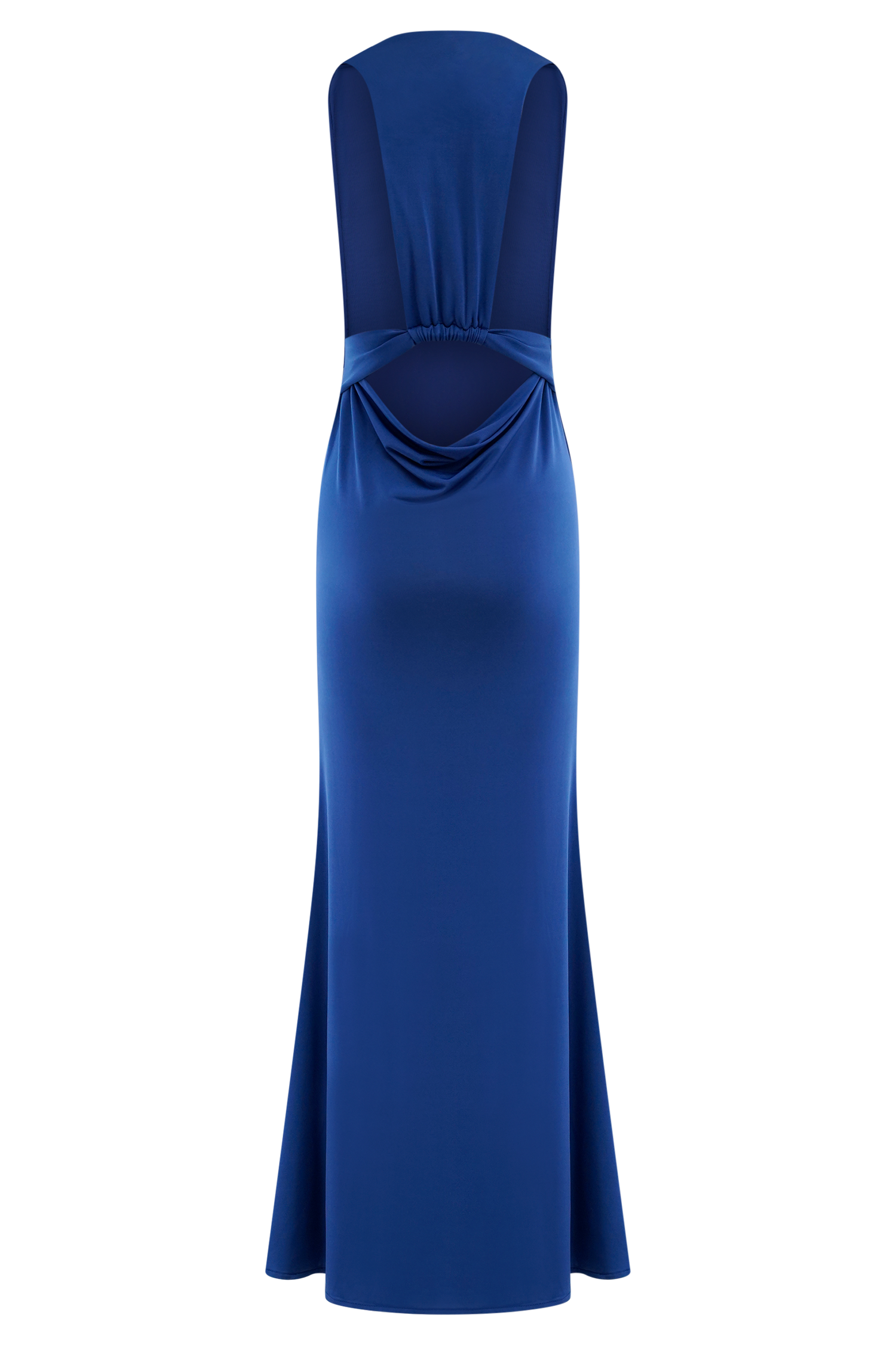 Elke Slinky V Neck Maxi Dress - Cobalt