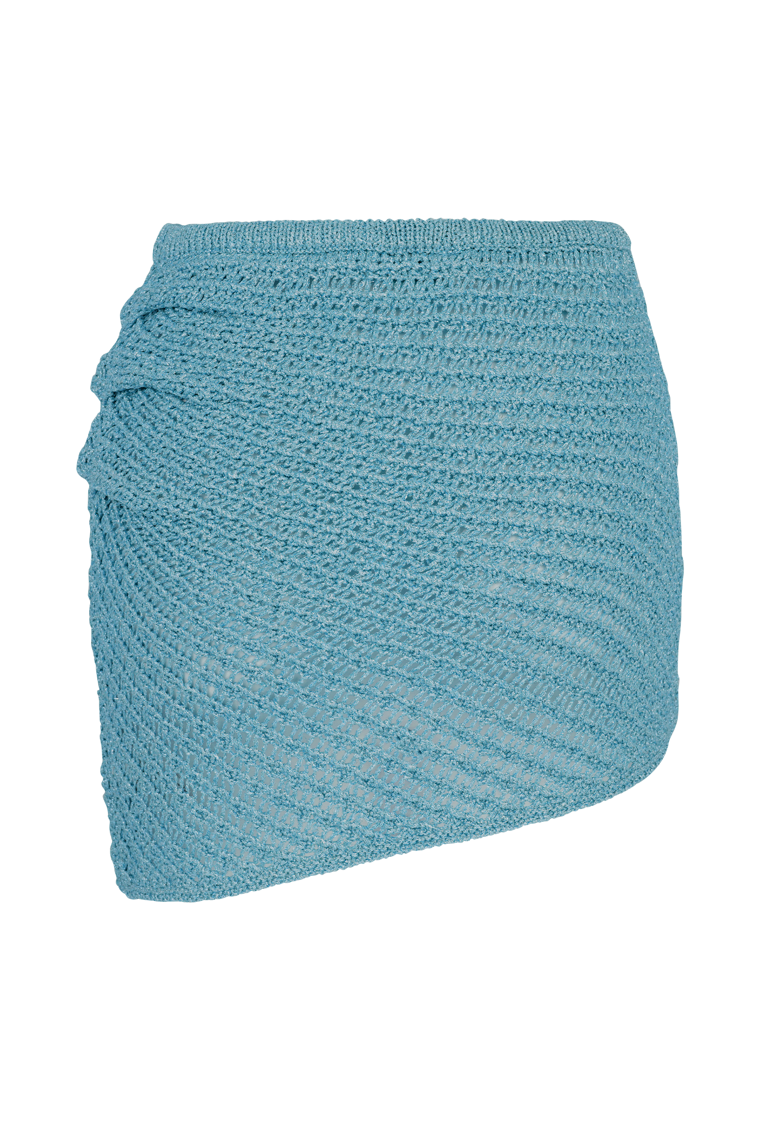 Waverley Metallic Knit Mini Skirt - Blue